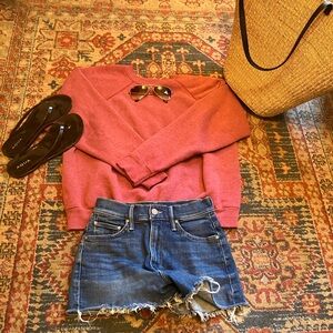 Perfect Urban Outfitters Vintage Urban Renewal Sweatshirt, Maroon, Women's Small